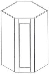 Yukon: Wall Diagonal Corner Glass Door Cabinets