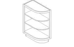 Bordeaux: Base Open End Shelf Cabinet