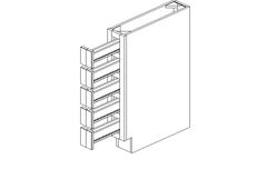 Parisian Glaze: Base Spice Drawer Cabinet