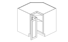 Bordeaux: Base Lazy Susan Cabinets