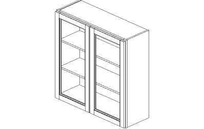 Winston: Wall Double Glass Door Cabinets