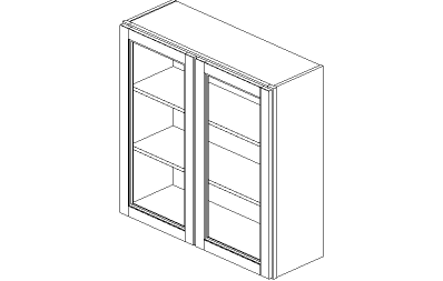 Avery: Wall Double Glass Door Cabinets