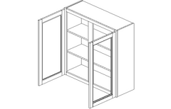 Alexander: Wall Double Glass Door Cabinets