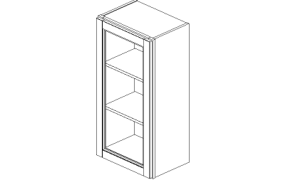 Avery: Wall Single Glass Door Cabinets