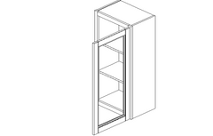 Charlotte: Wall Single Glass Door Cabinets