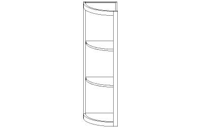 Havana: Wall Open End Shelf Cabinets