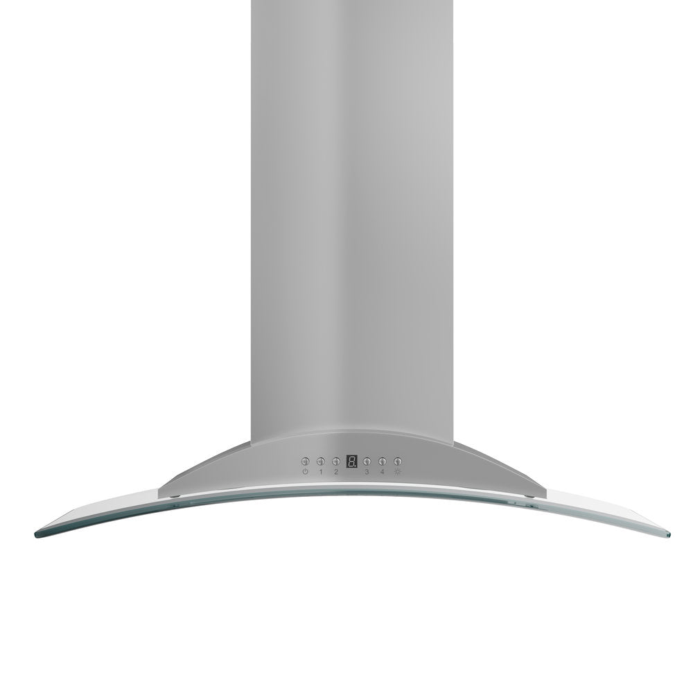 ZLINE Kitchen and Bath 36 in. Convertible Wall Mount Range Hood in Stainless Steel and Glass
